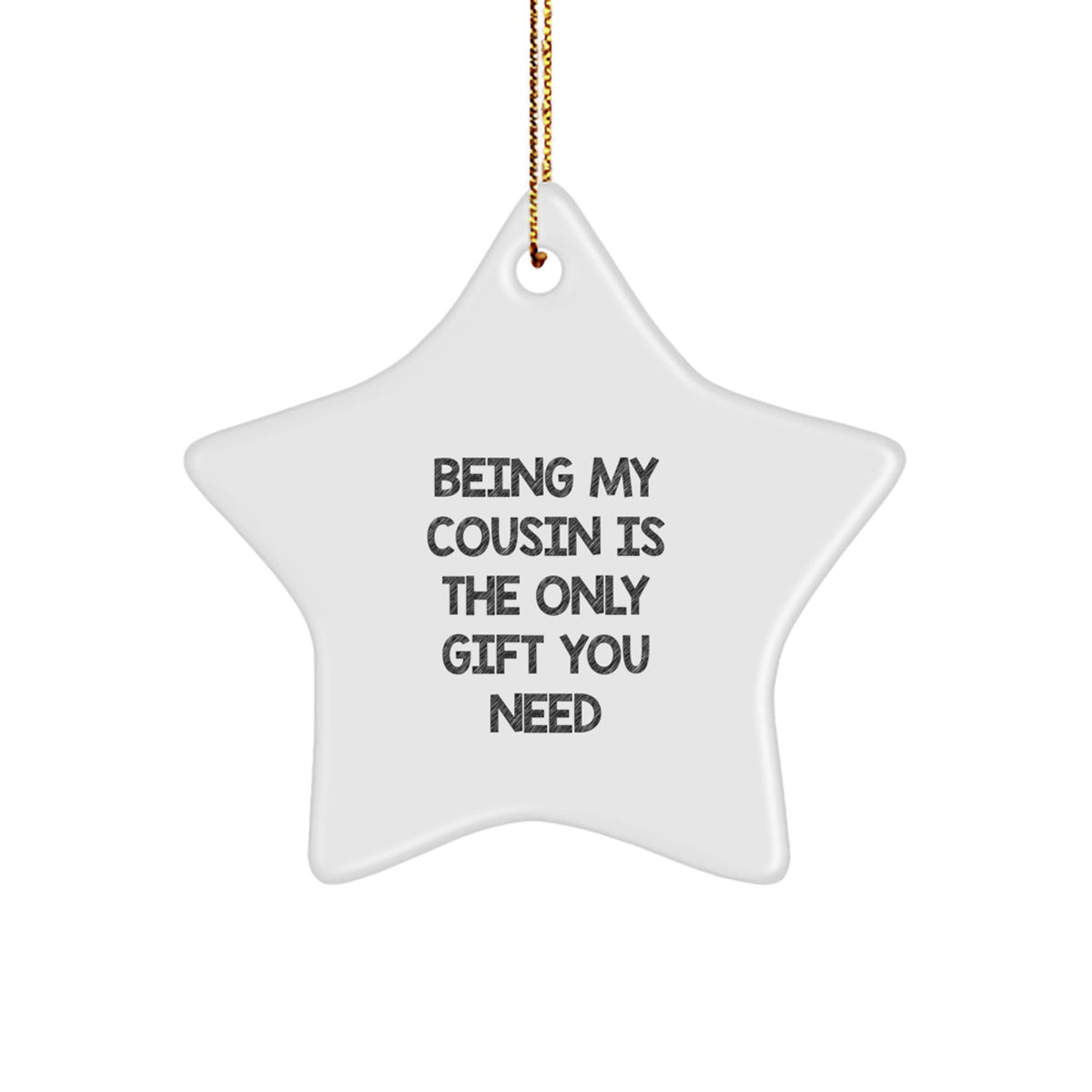 Cousin Star Ornament Bright Idea for Coworkers Christmas Gift - Image 1