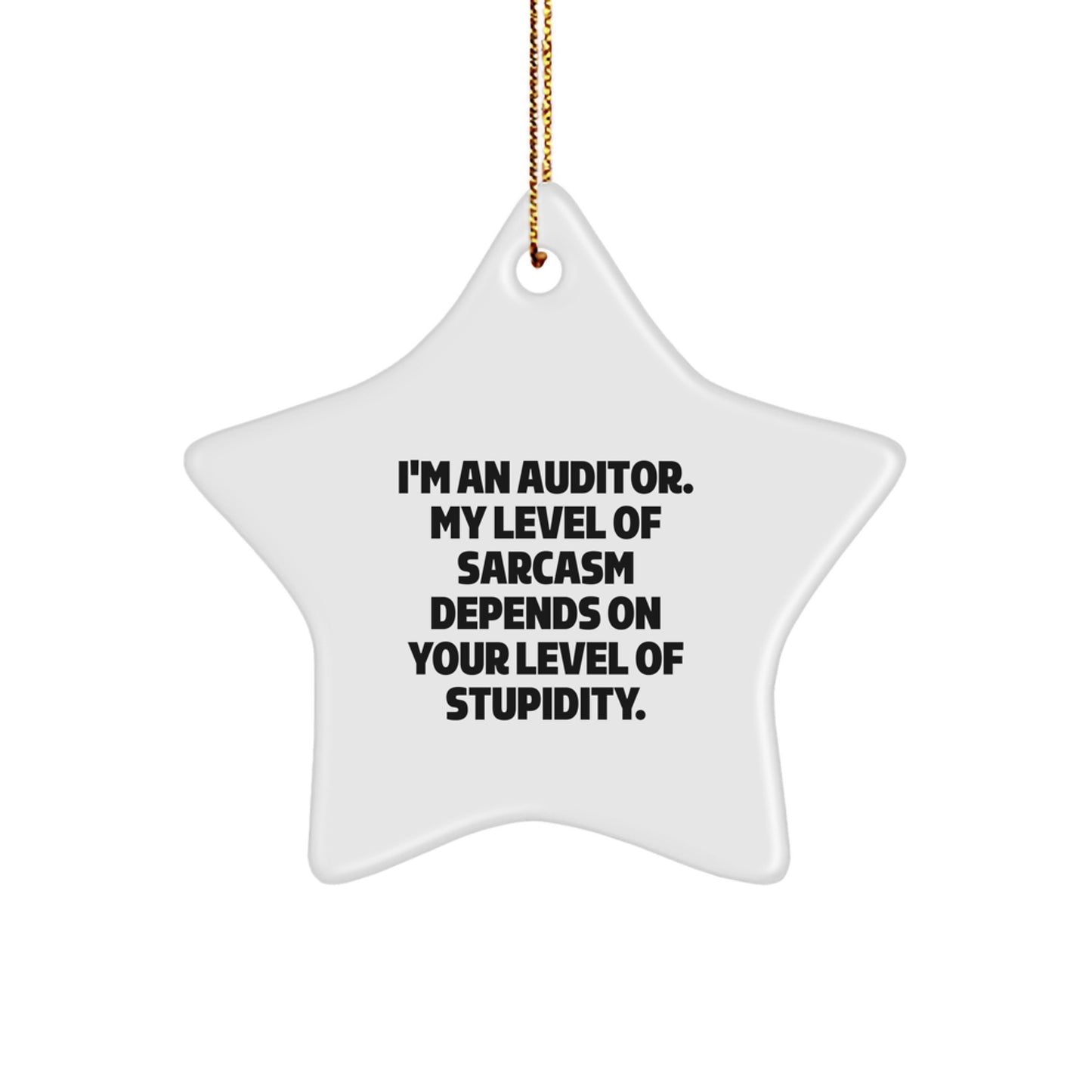 Auditor Gifts, Star Ornament, Funny Quote, Christmas Unique Gifts from Friends, Gifts for Auditor - Image 1
