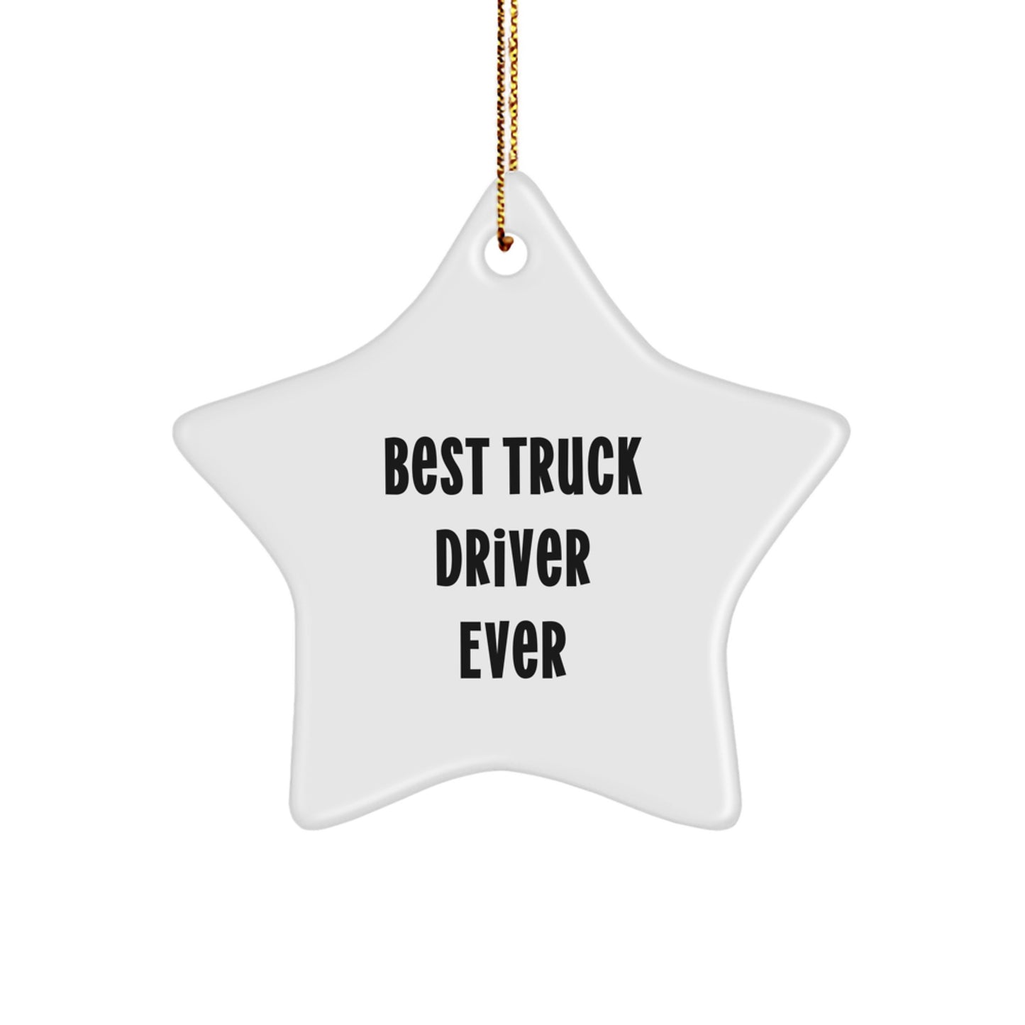 Funny Truck Driver Gift Star Ornament Gifts for Men Christmas Unique Presents from Family - Image 1