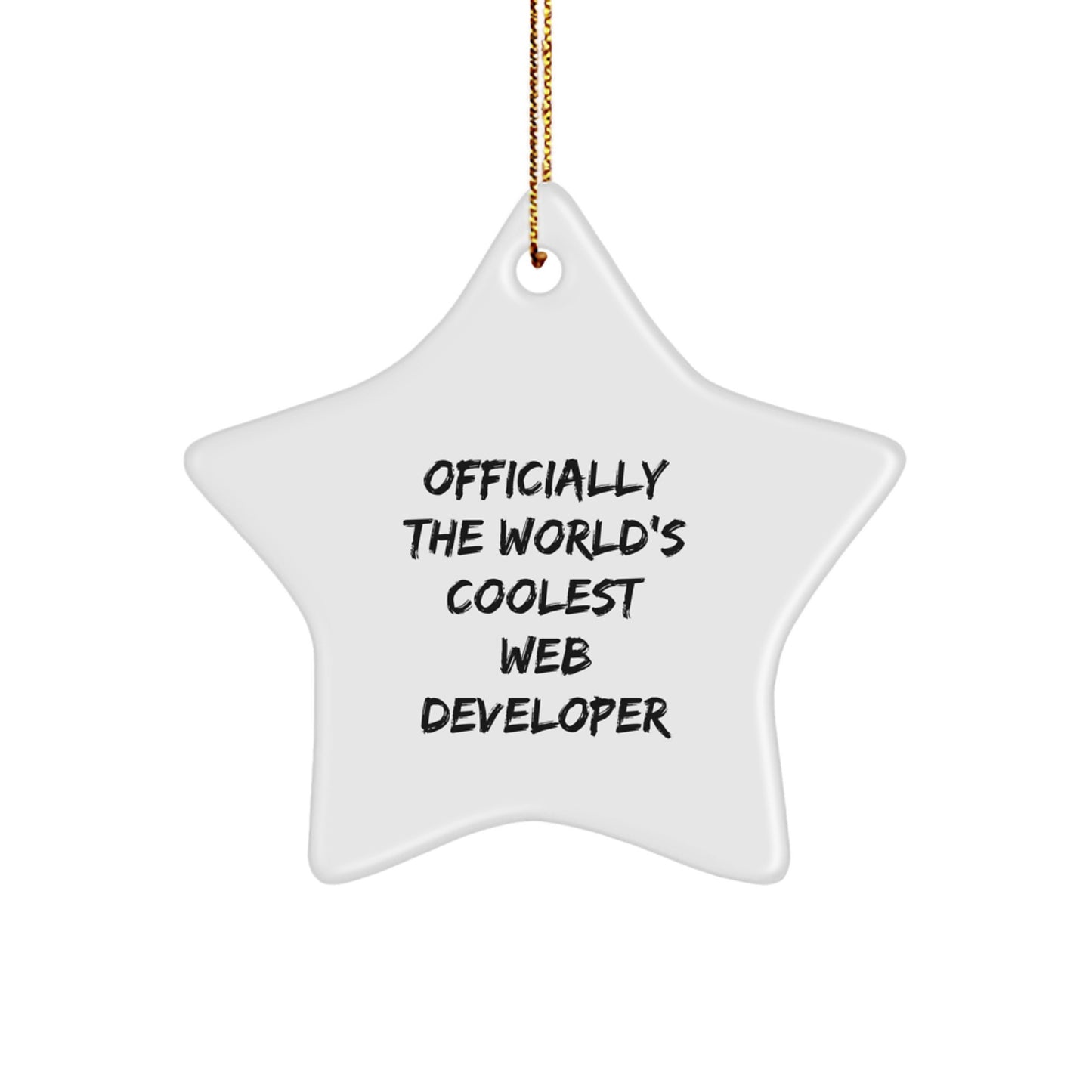 Funny Web Developer Star Ornament Gifts from Men to Web Developer Friends for Christmas Unique Decorations - Image 1