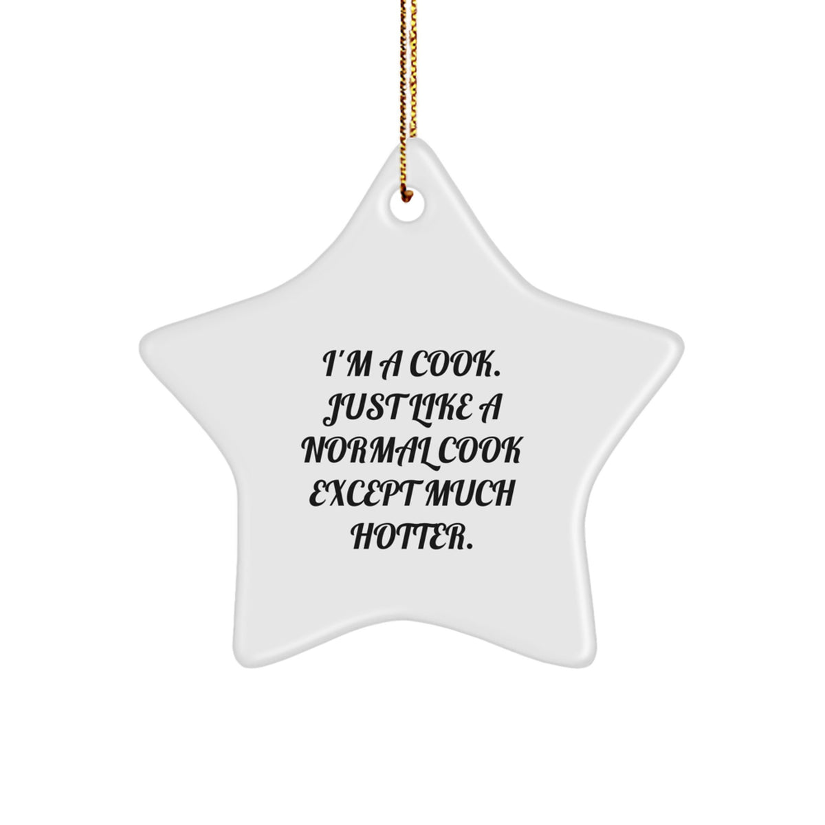 Funny Cook Gifts Christmas Star Ornament for Men Women Friends Family - Image 1