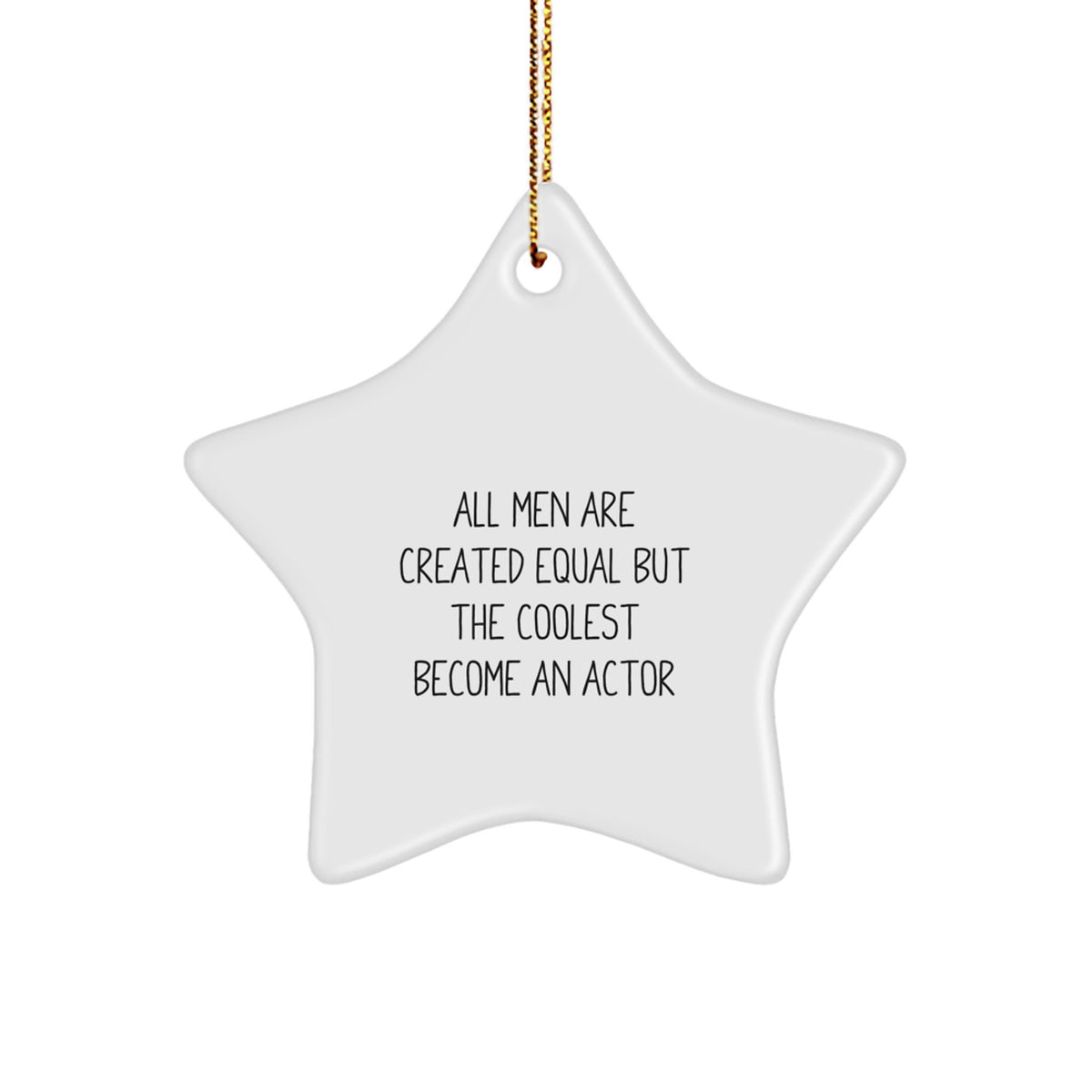 Actor Keepsake Star Shaped Christmas Ornament for Him Gift Durable - Image 1