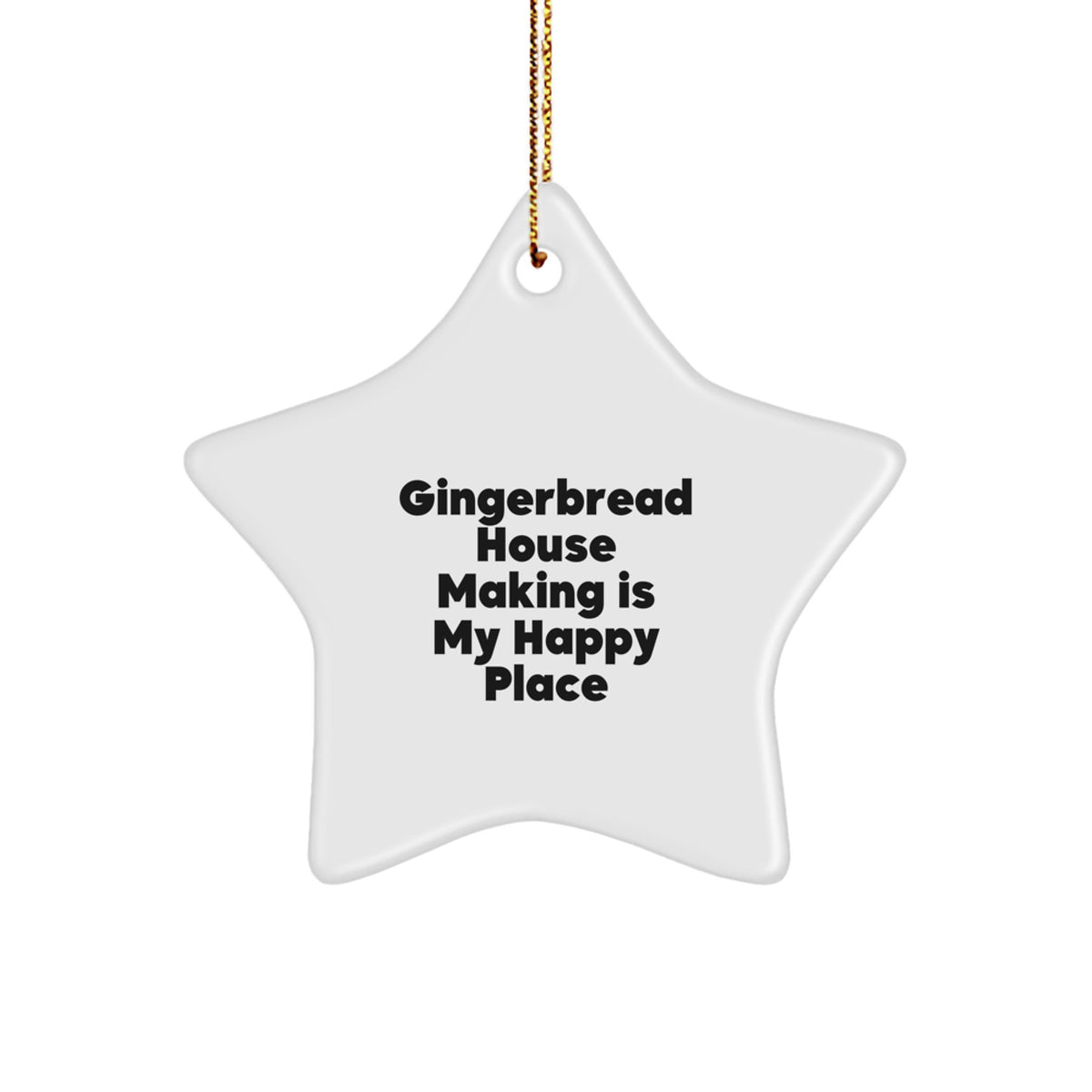 Gingerbread House Making Star Ornament for Her Christmas Gift - Image 1