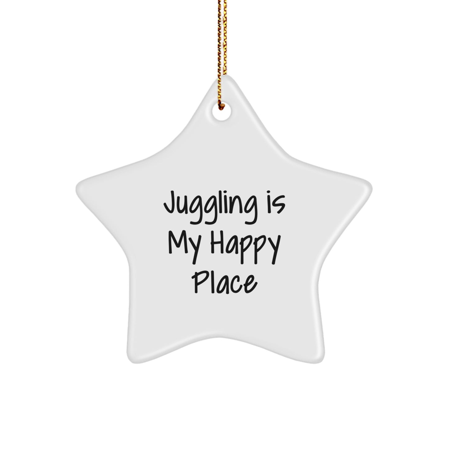 Juggling Star Ornament White Star Shaped Gift for Juggling Enthusiasts Gifts from Family and Friends for Christmas - Image 1