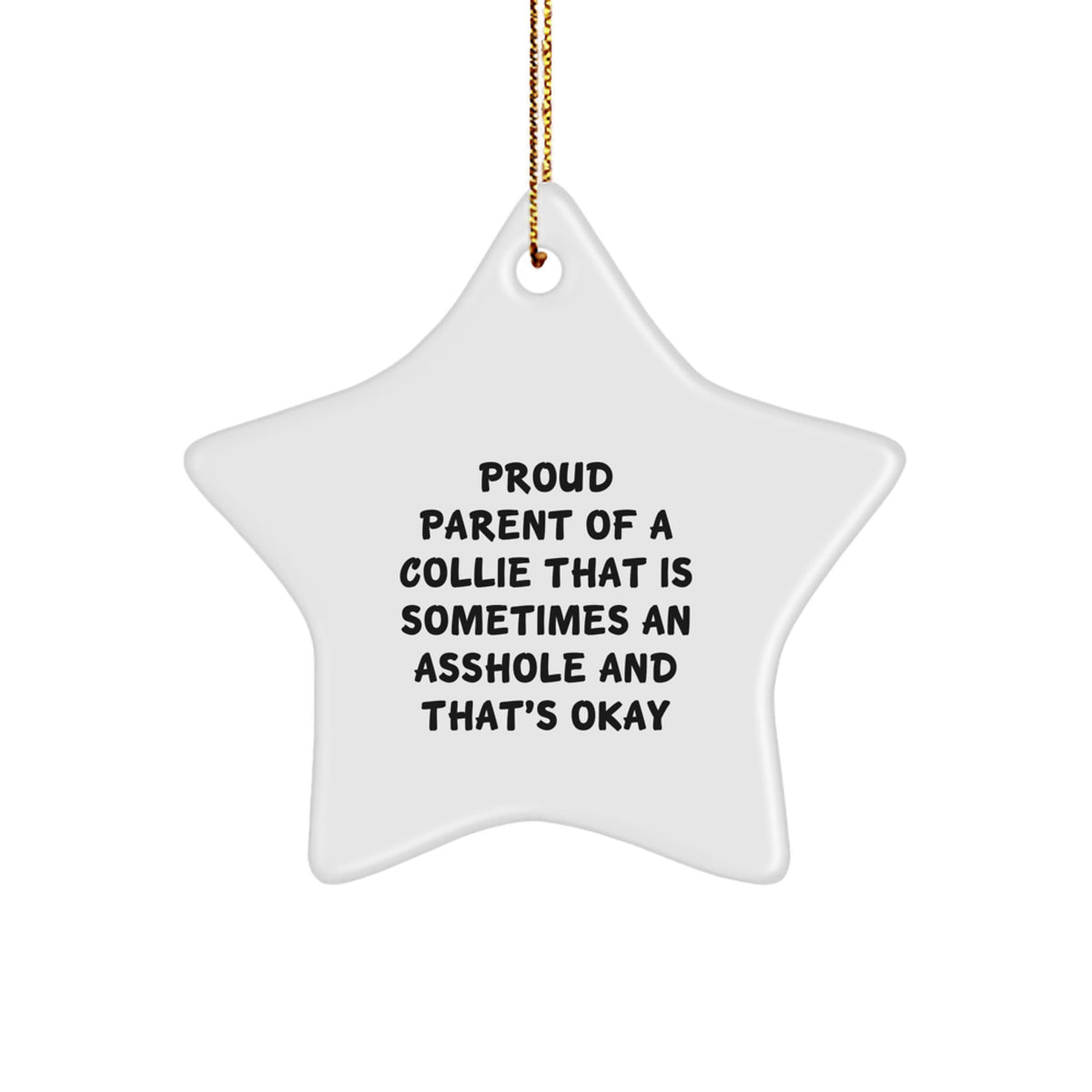 Christmas Gift for Her Collie Star Ornament Present - Image 1
