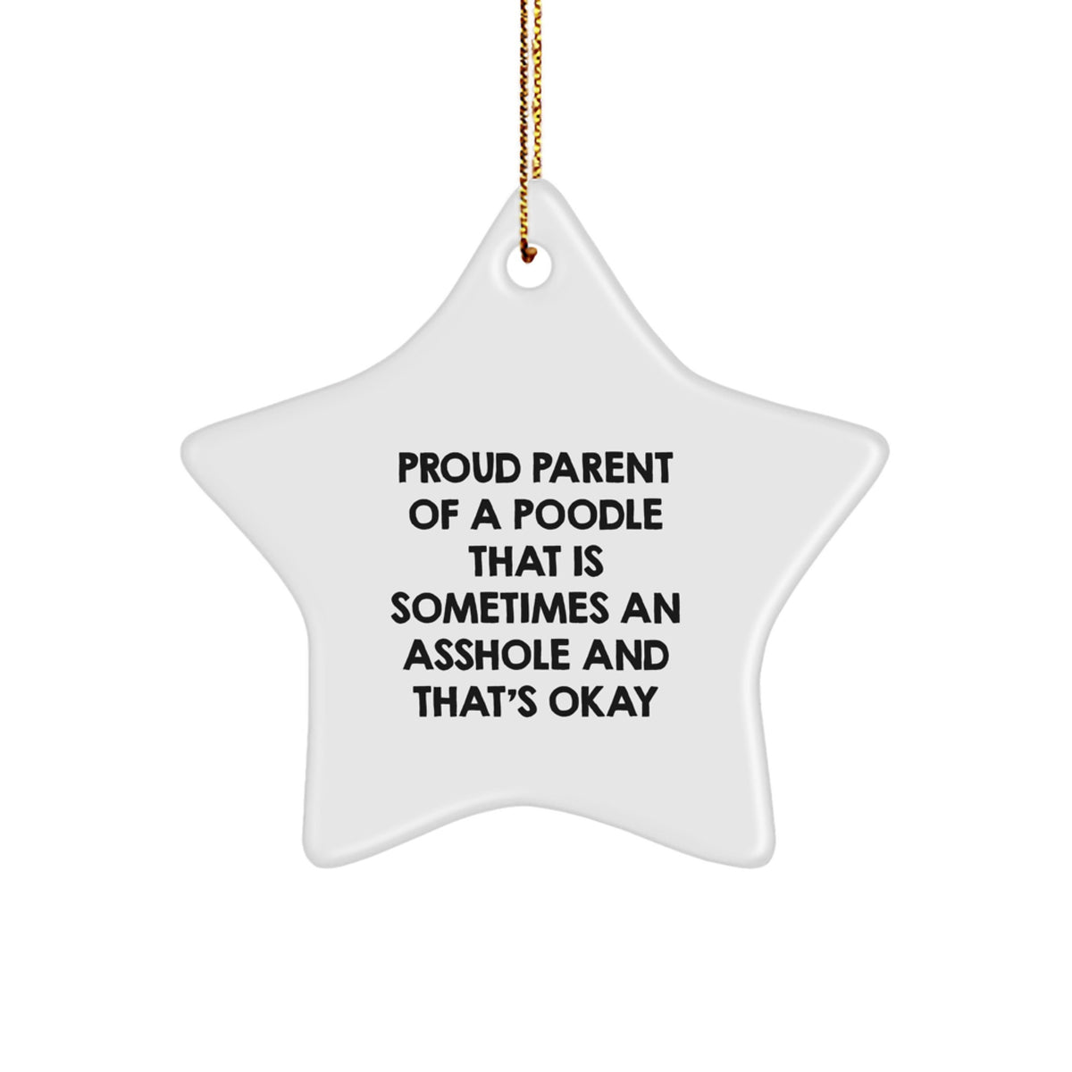 Poodle Parent Keepsake Christmas Ornament for Him Gift - Image 1