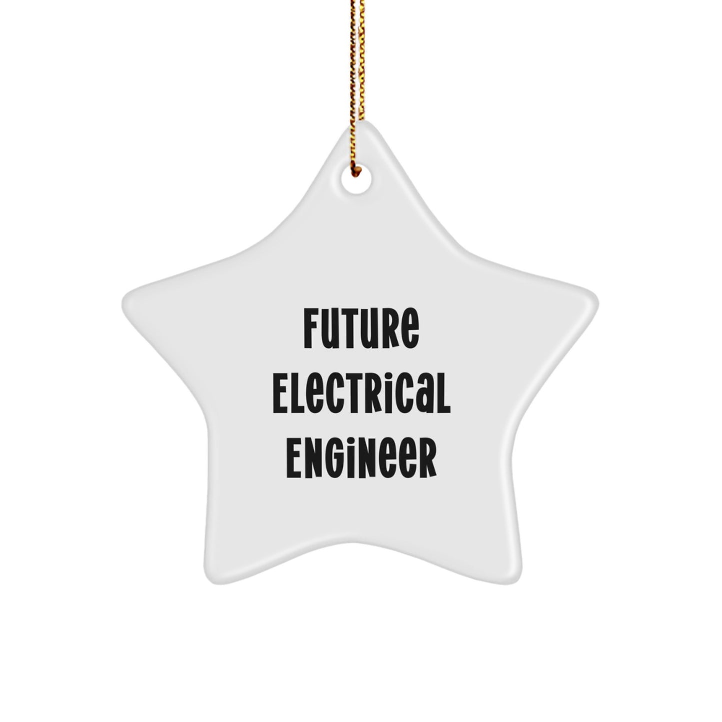 Funny Future Electrical Engineer Star Ornament Gifts from Men to Electrical Engineer Friends - Image 1