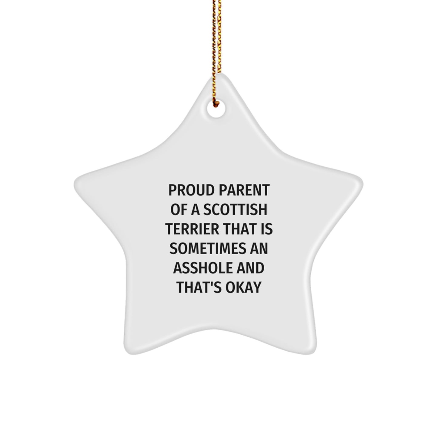 Funny Scottish Terrier Dog Gifts for Scottish Terrier Dog Lovers, Star Ornament Unique Christmas Unique Gifts from Men to Friends - Image 1