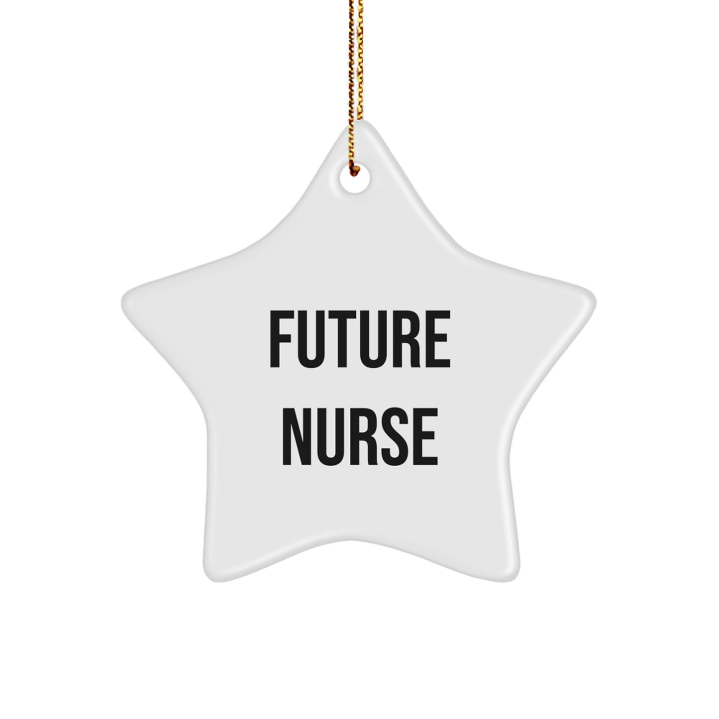 Funny Future Nurse Star Ornament Gifts from Friends to Coworkers, Inspirational Quote, Christmas Unique Gifts for Nurses - Image 1