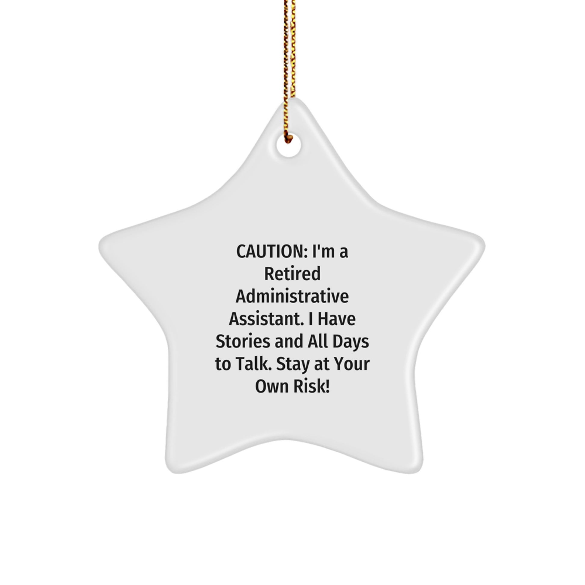 Administrative Assistant Christmas Unique Gifts from Friends - Funny Star Ornament for Coworkers - Image 1