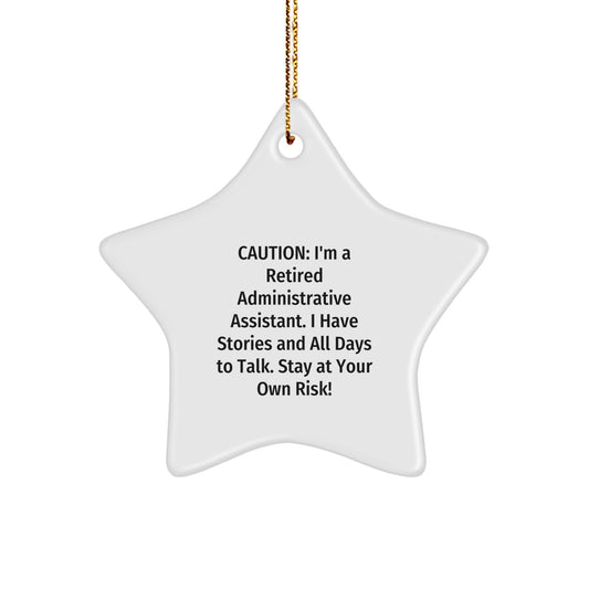 Administrative Assistant Christmas Unique Gifts from Friends - Funny Star Ornament for Coworkers - Image 1