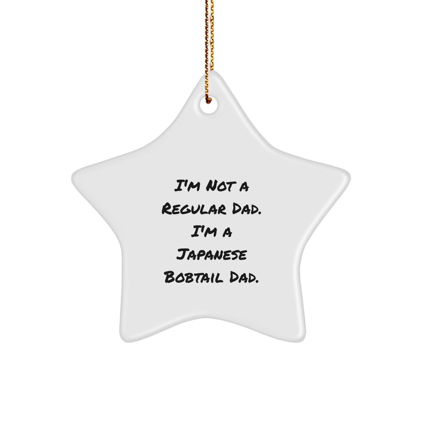 Unique Japanese Bobtail Cat Star Ornaments for Dad, Funny Gifts from Men, Christmas Unique Gifts for Japanese Bobtail Cat Lovers - Image 1