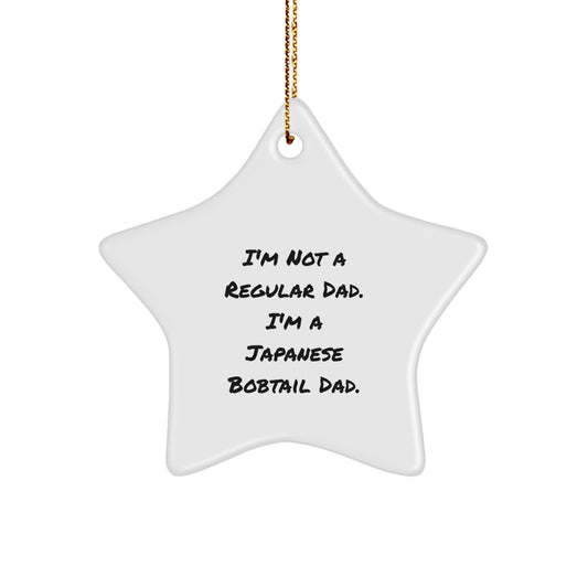 Unique Japanese Bobtail Cat Star Ornaments for Dad, Funny Gifts from Men, Christmas Unique Gifts for Japanese Bobtail Cat Lovers - Image 1