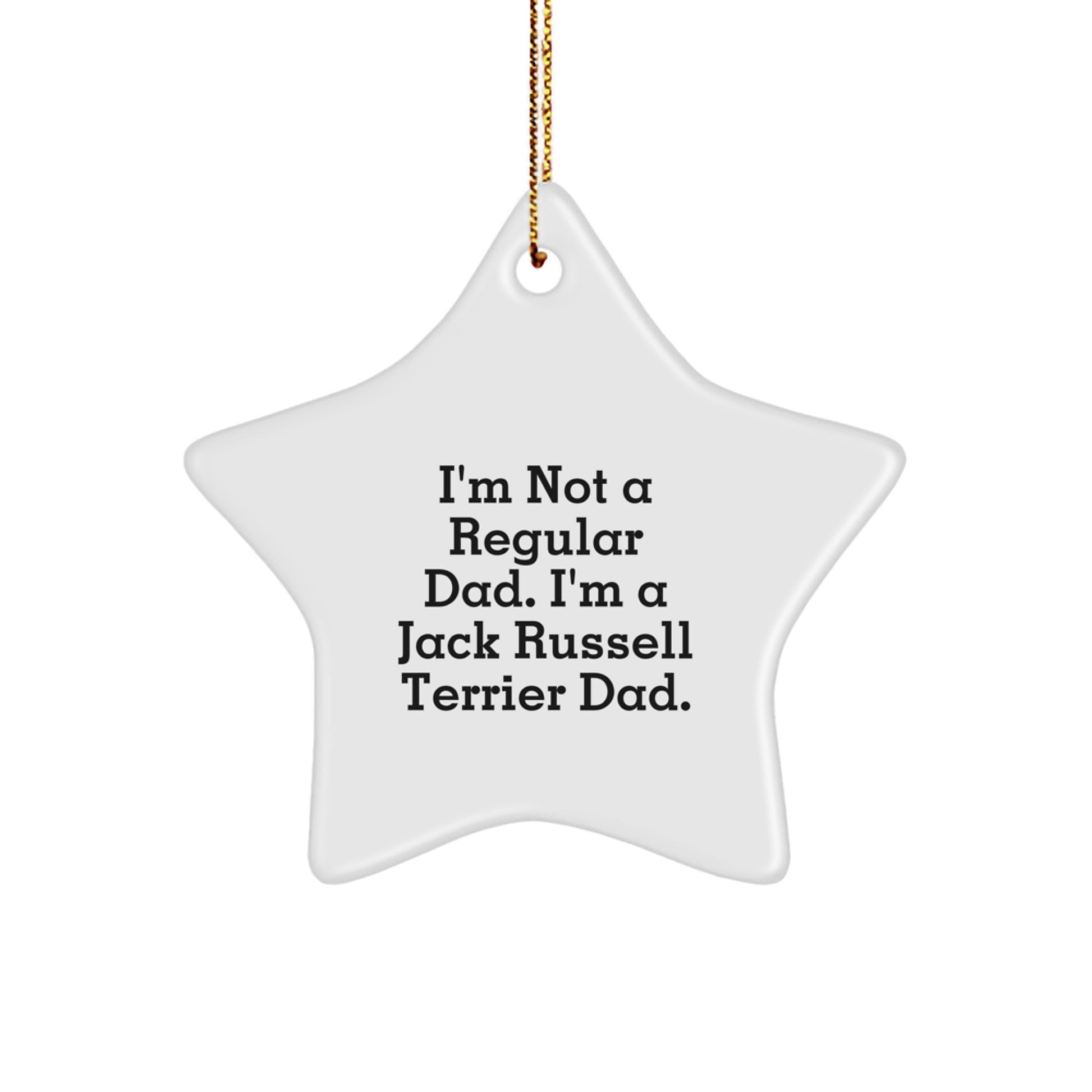 Jack Russell Terrier Dad Star Ornament Gifts from Men to Jack Russell Terrier Dog, Funny Quote Christmas Unique Gifts - Image 1