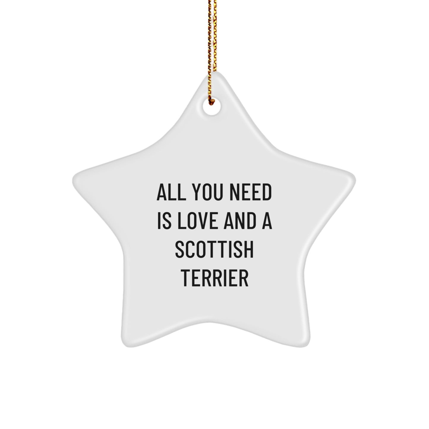 Scottish Terrier Dog Star Ornament Gifts for Men from Family with Funny Quote - Christmas Unique Gifts - Image 1