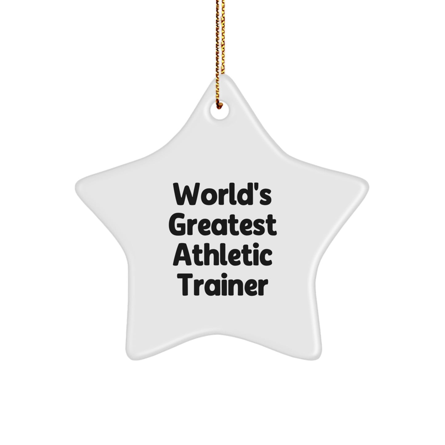 Funny Athletic Trainer Star Ornament Gifts from Men to Best Friends for Christmas Unique Presents - Image 1