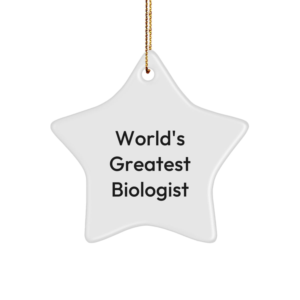 Biologist Star Ornament Keepsake for Him World's Greatest Biologist Gift - Image 1