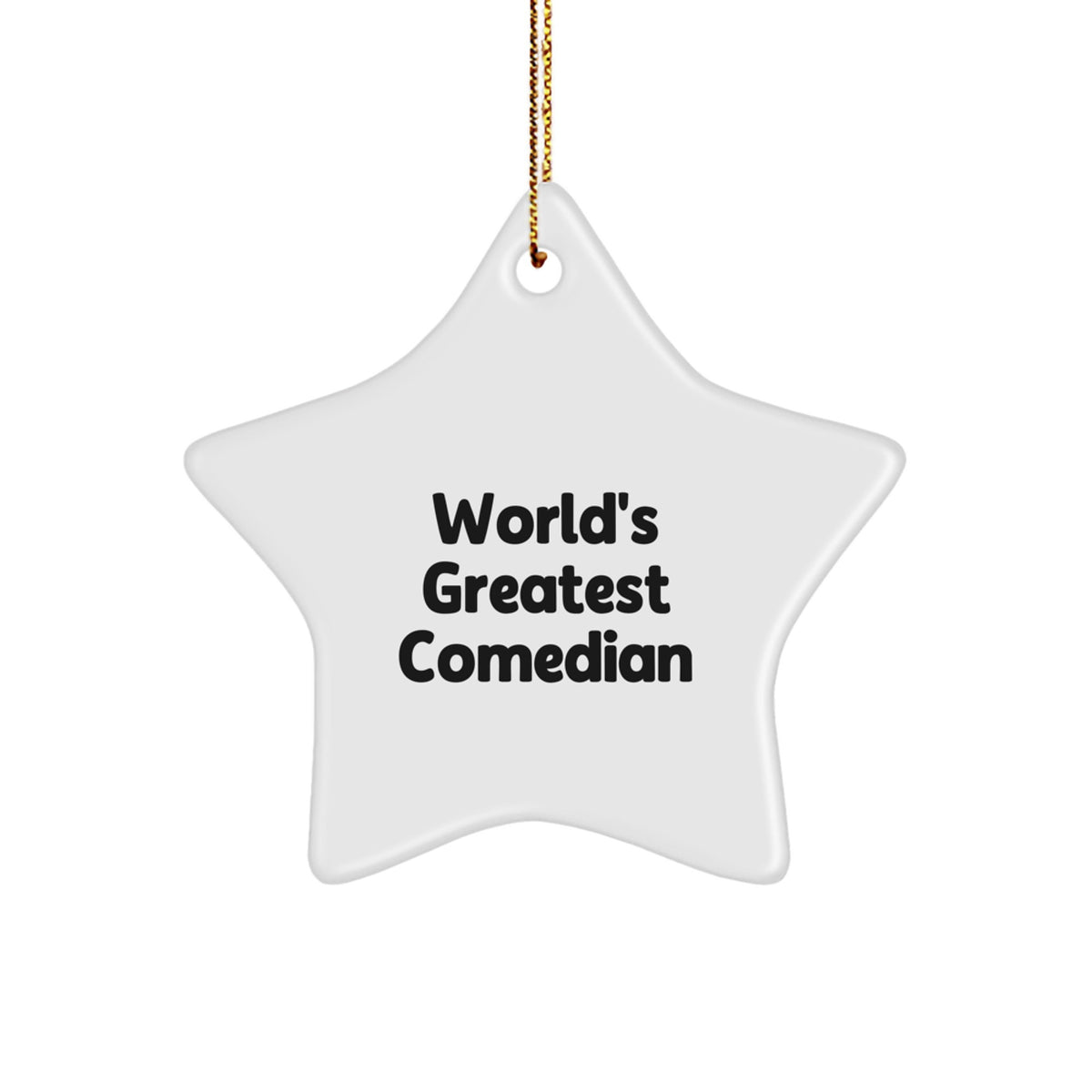 Witty World's Greatest Comedian Christmas Ornament for Friends Gift - Image 1