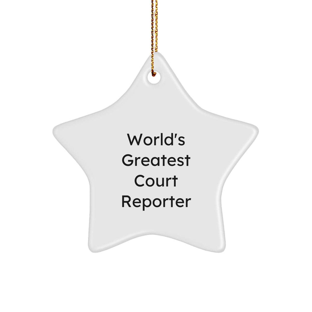 World's Greatest Court Reporter Keepsake Christmas Ornament for Him Gift - Image 1