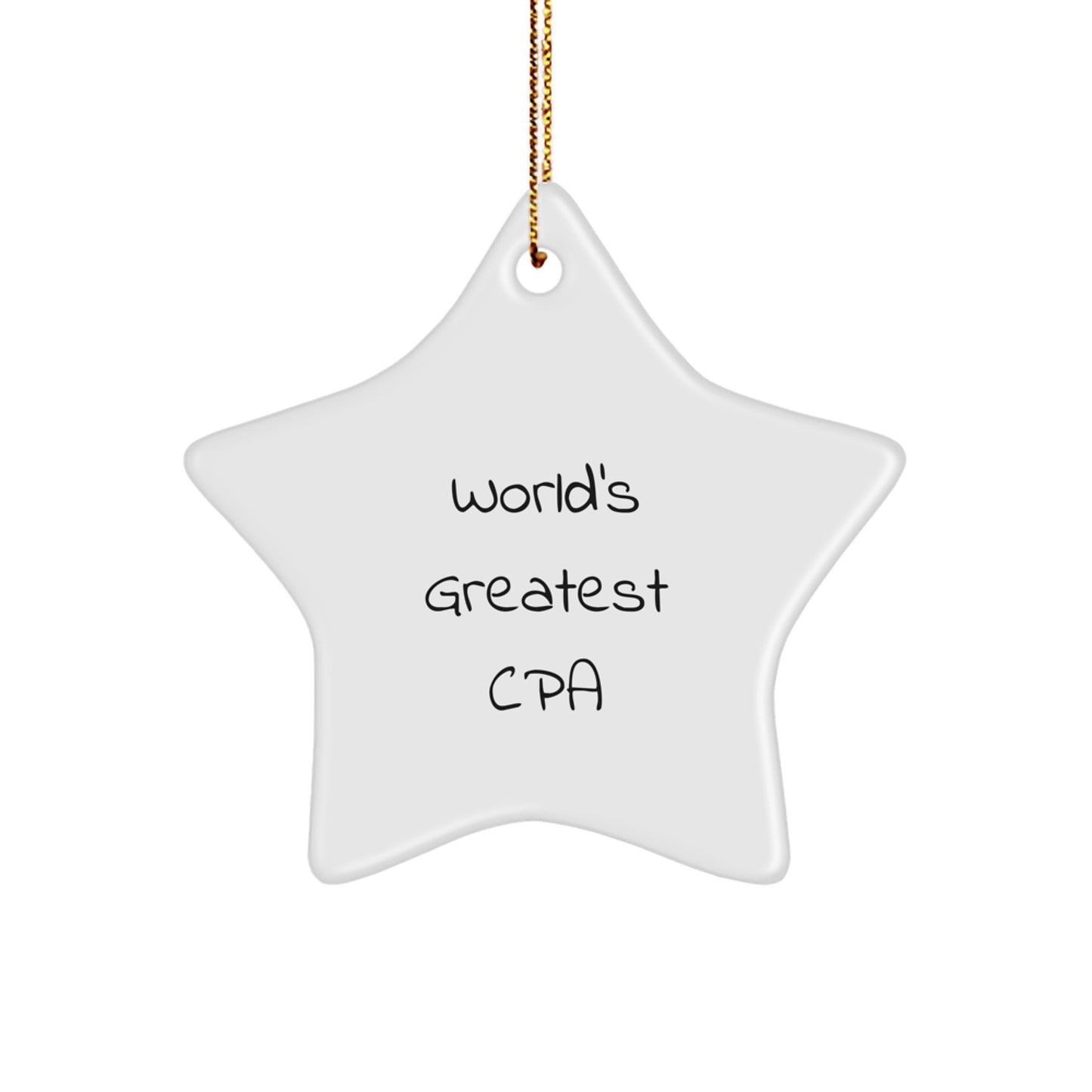 Funny World's Greatest CPA Gifts, Star Ornament for CPA, Christmas Unique Gifts from Family - Image 1