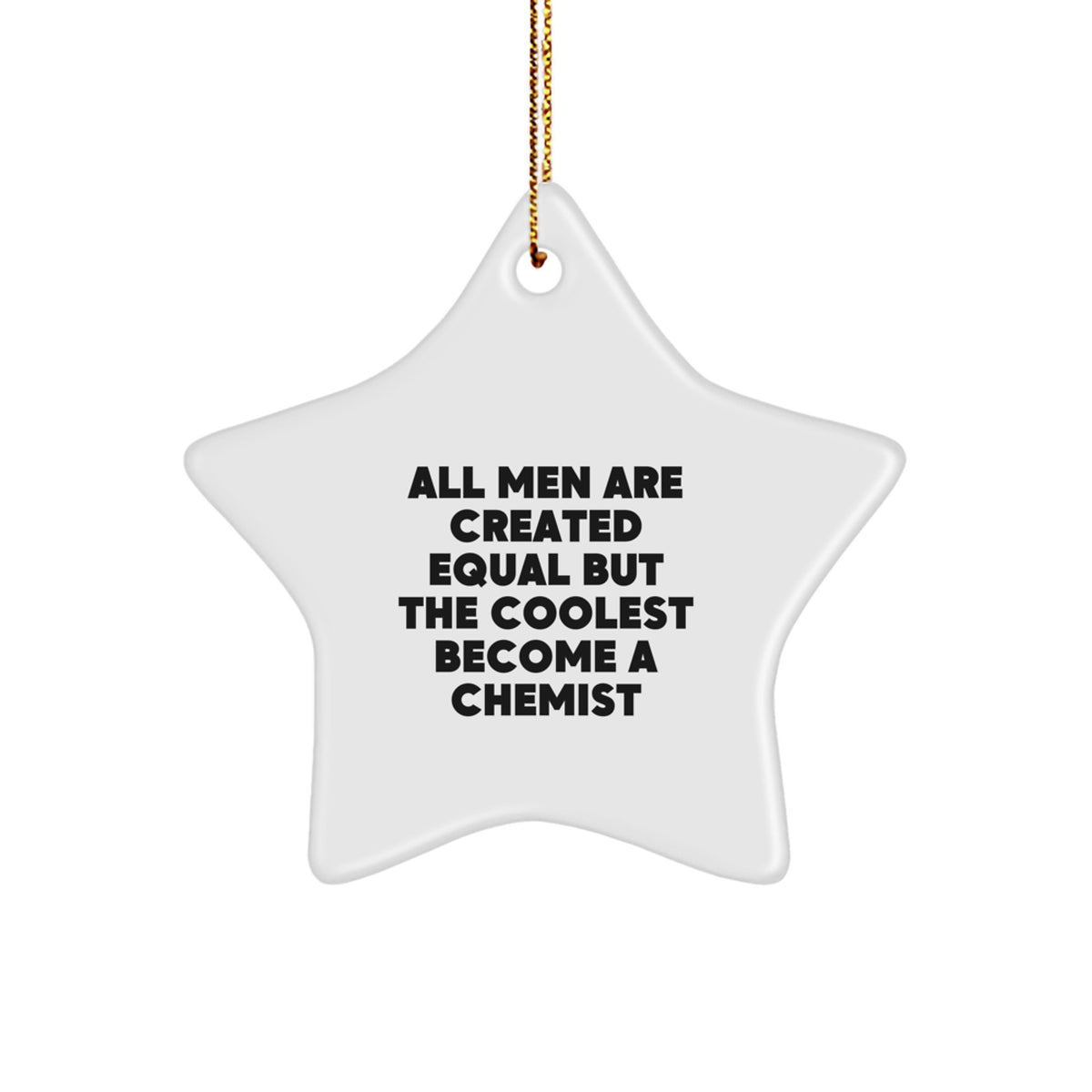 Chemist White Star Keepsake Christmas Ornament for Him Gift - Image 1