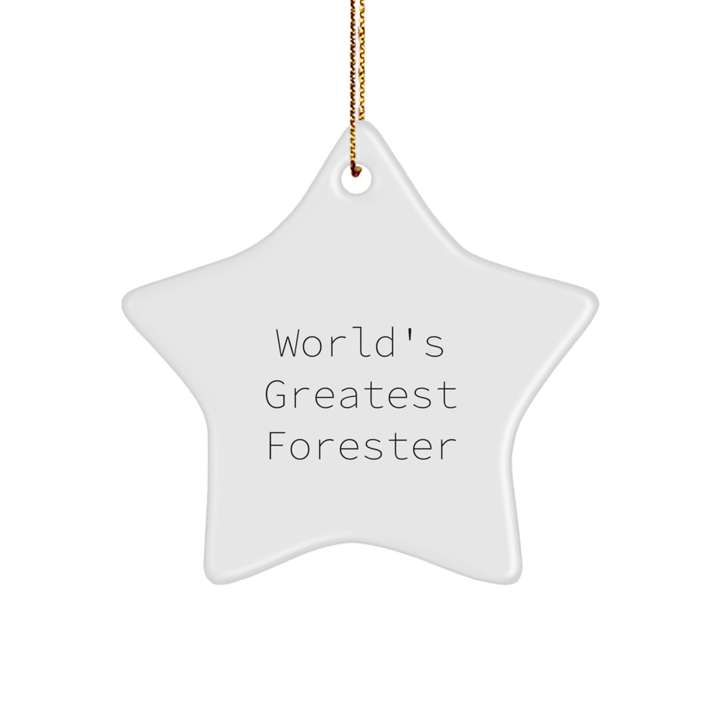Forester Star Keepsake White Durable Christmas Ornament for Him Gift - Image 1