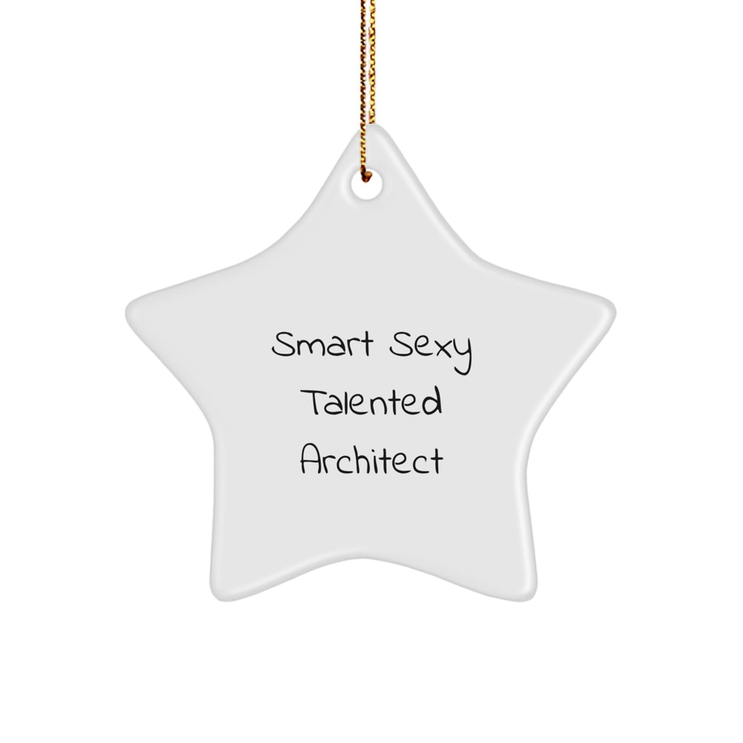 Funny Smart Sexy Talented Architect Christmas Star Ornament Gifts from Friends to Family - Image 1