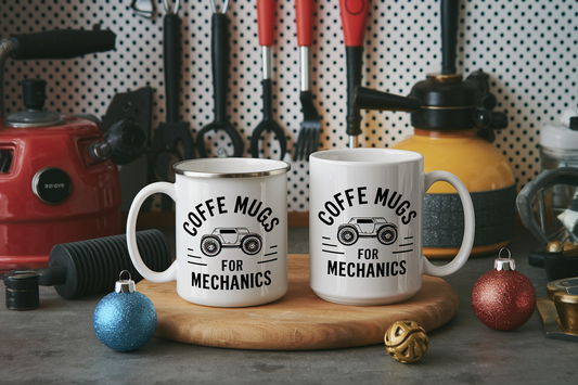 Cover image for 6 Mechanic Themed Coffee Mugs for Garage Enthusiasts