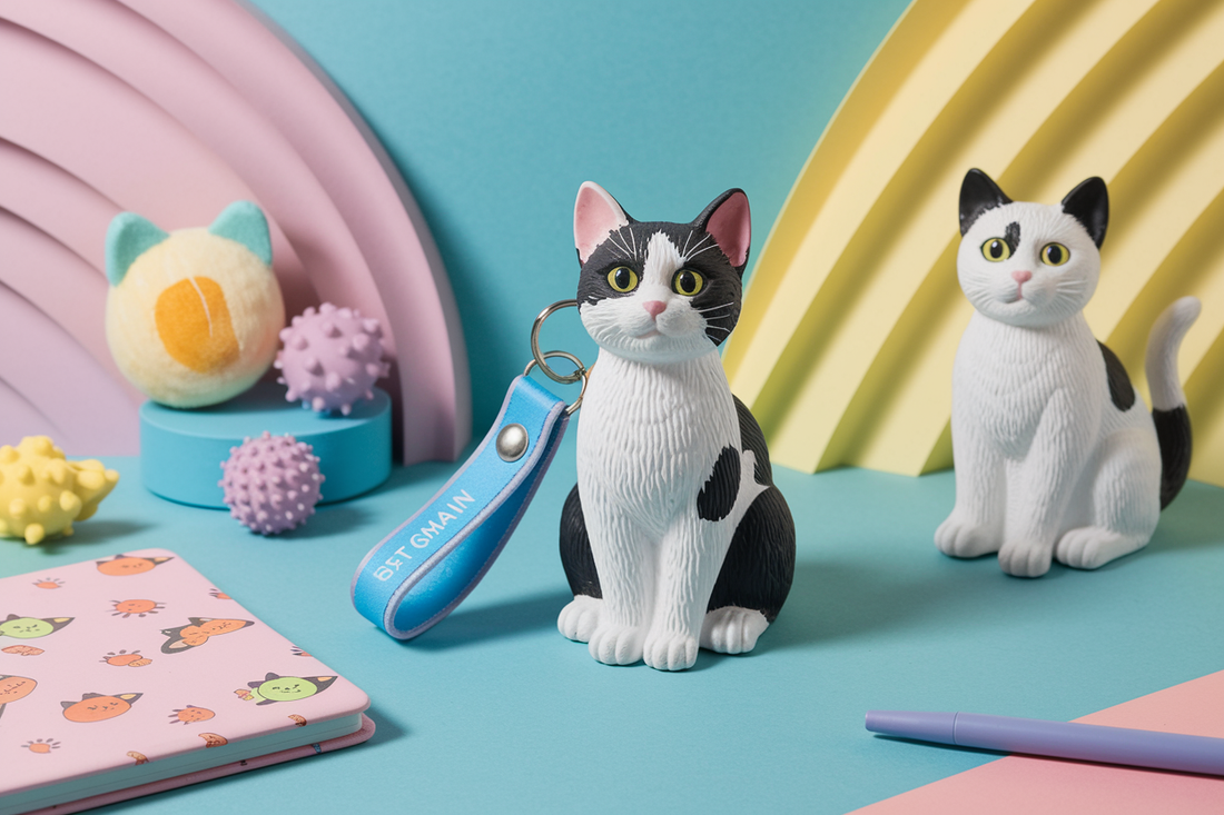 Cover image for 3 Seal Point Cat Keychains for Feline Fans