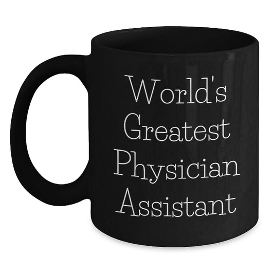 Funny World's Greatest Physician Assistant Gifts from Men to Physician Assistant Friends and Coworkers, Unique Black Christmas Coffee Mugs - Main
