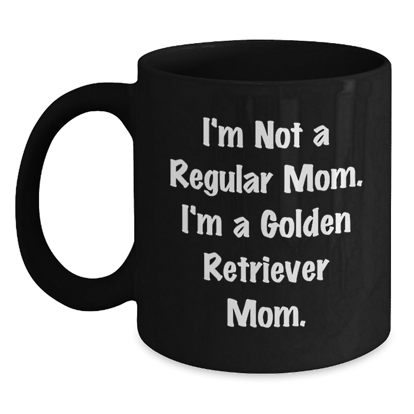 Golden Retriever Dog Mom Funny Black Coffee Mug Gifts from Family to Friends Birthday Unique - Main