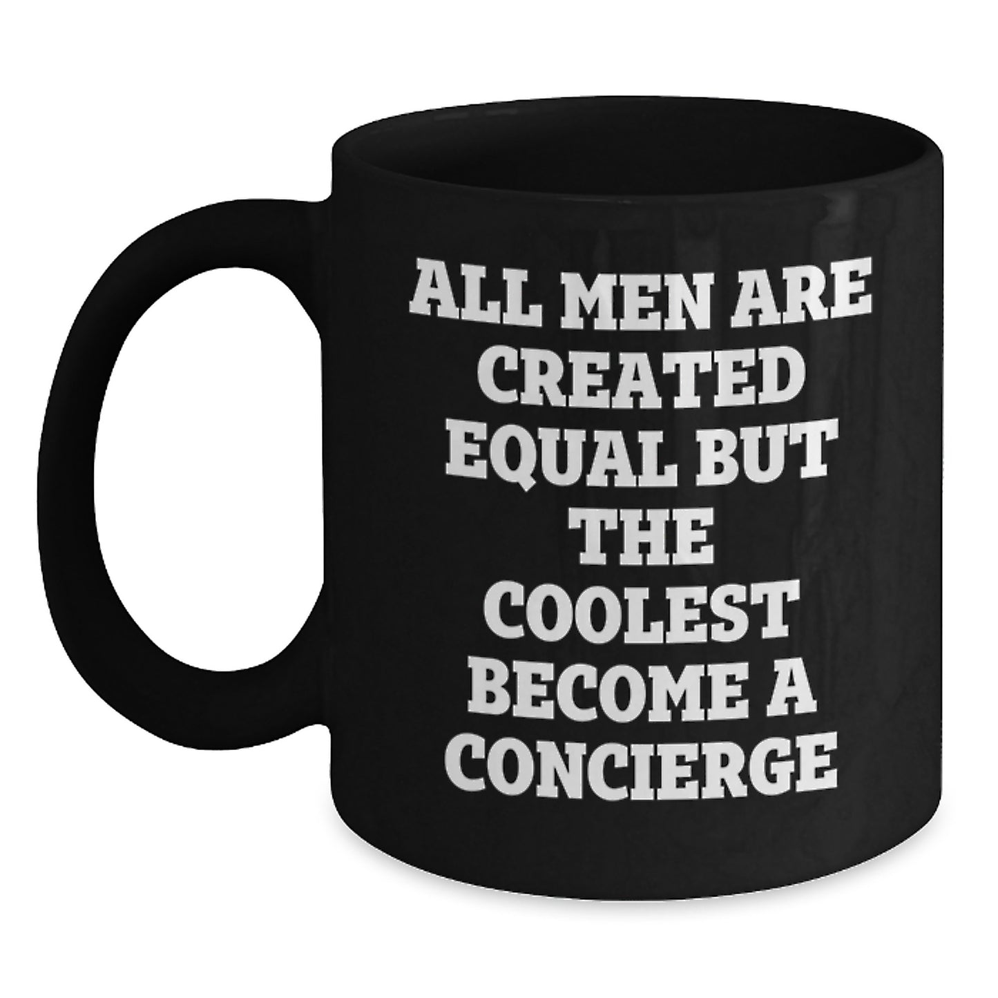 Funny Concierge Gifts for Men, Unique Black Coffee Mug from Friends, Inspirational Quote for Concierge Enthusiasts, Christmas Unique Gifts - Main