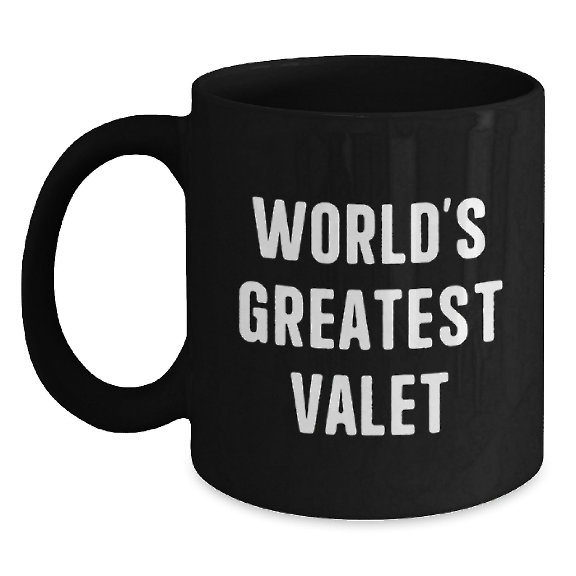 Funny Valet Quote Mugs, Black Coffee Mug Gifts for Valet from Family, Black Valet Mug, Black Coffee Mug for Men, Funny Coffee Mugs for Valentine's - Main