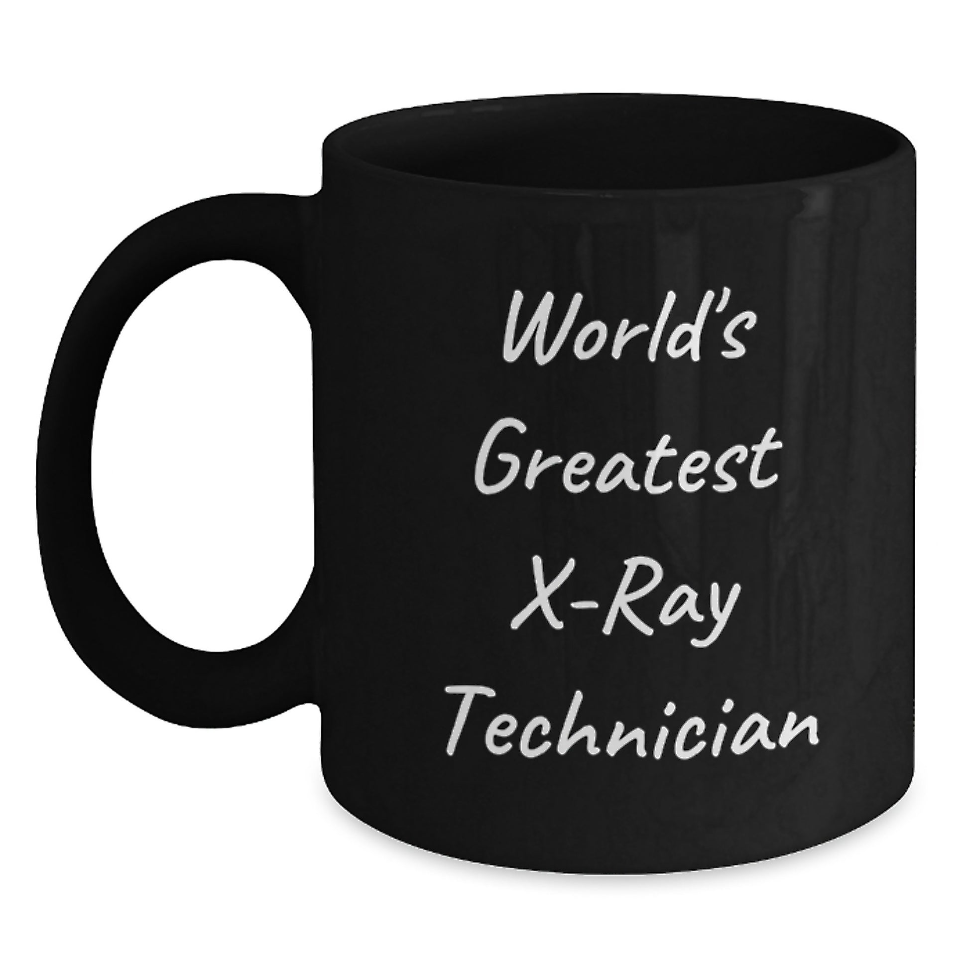 X-Ray Technician Gifts from Friends, World's Greatest X-ray Technician Quote, Funny Valentine's Black Coffee Mug for Him - Main