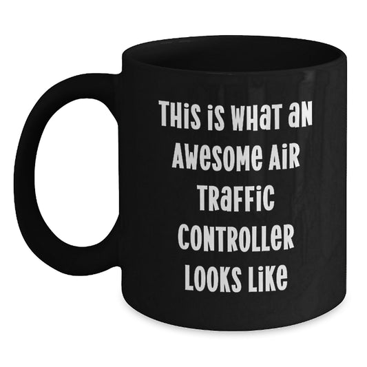 Funny Air Traffic Controller Black Coffee Mugs Gifts from Men for Christmas Unique Presents for Air Traffic Controller Friends - Main