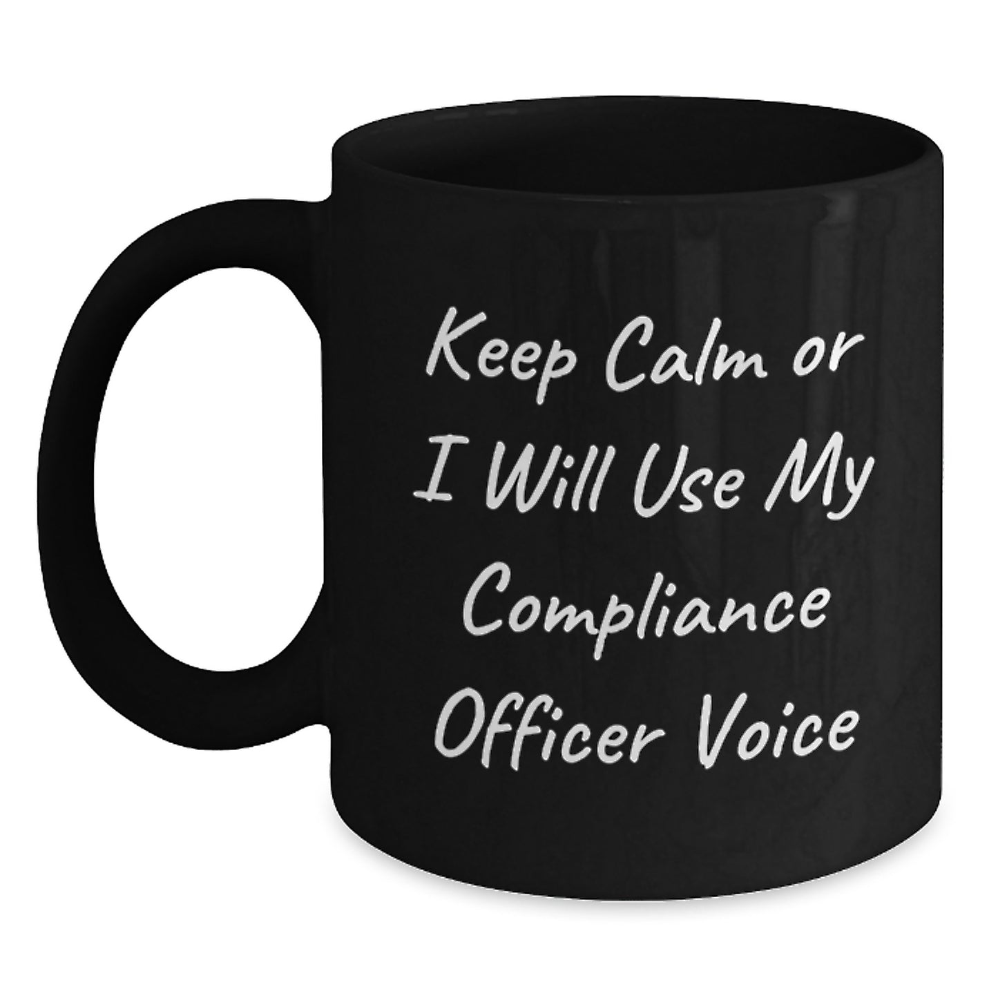 Compliance Officer Gifts from Friends Funny Black Coffee Mug for Him - Main