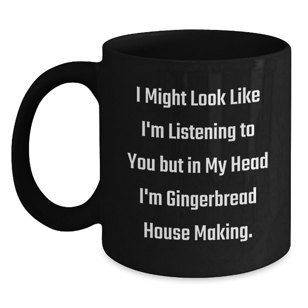 Funny Christmas Gingerbread House Making Gifts for Gingerbread House Making Enthusiasts Black Coffee Mugs Gifts from Friends - Main