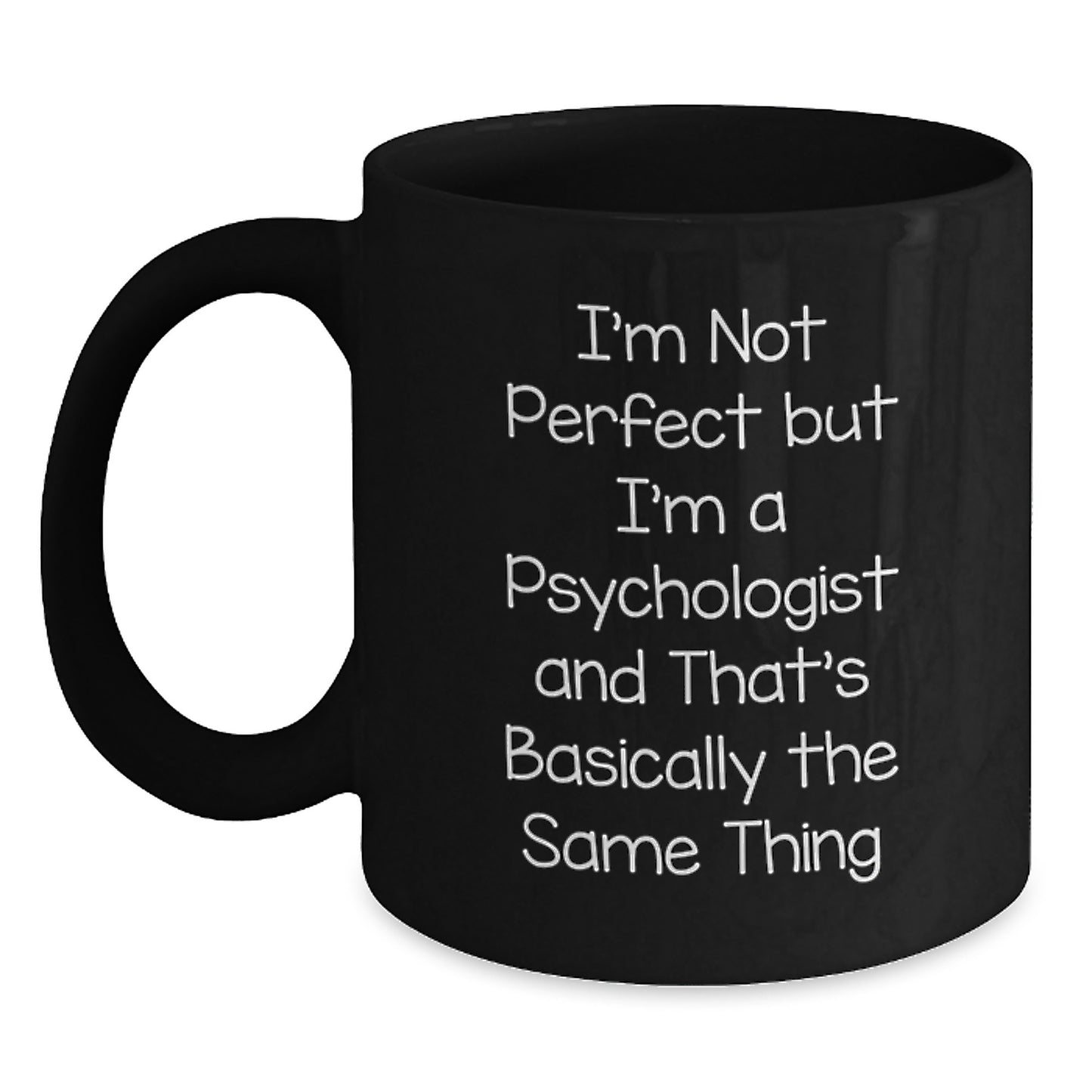 Funny Psychologist Gifts from Friends to Psychologist for Christmas Unique Presents Black Coffee Mug - Main