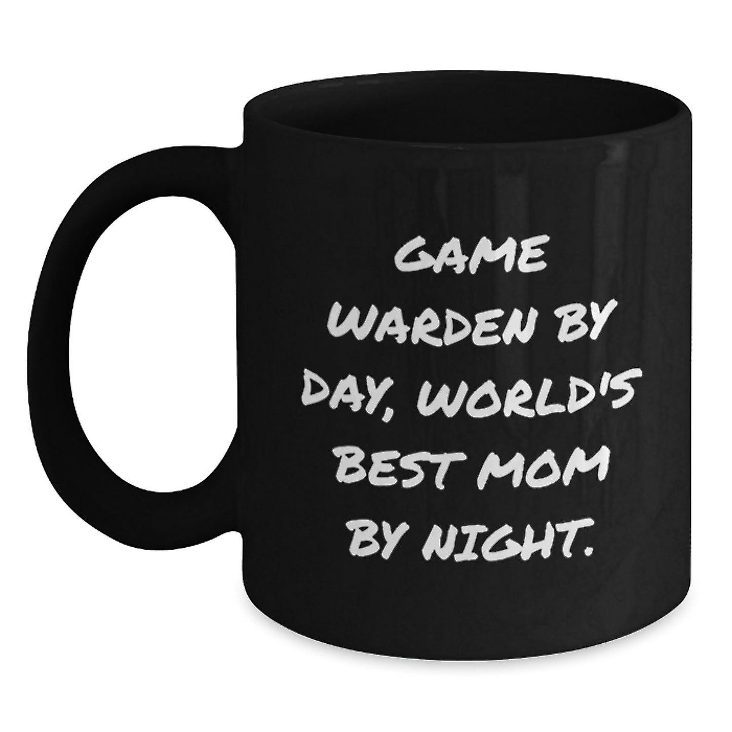 Funny Game Warden Gifts from Friends - Game Warden Black Coffee Mug - Birthday Unique Gifts for Game Warden - Main