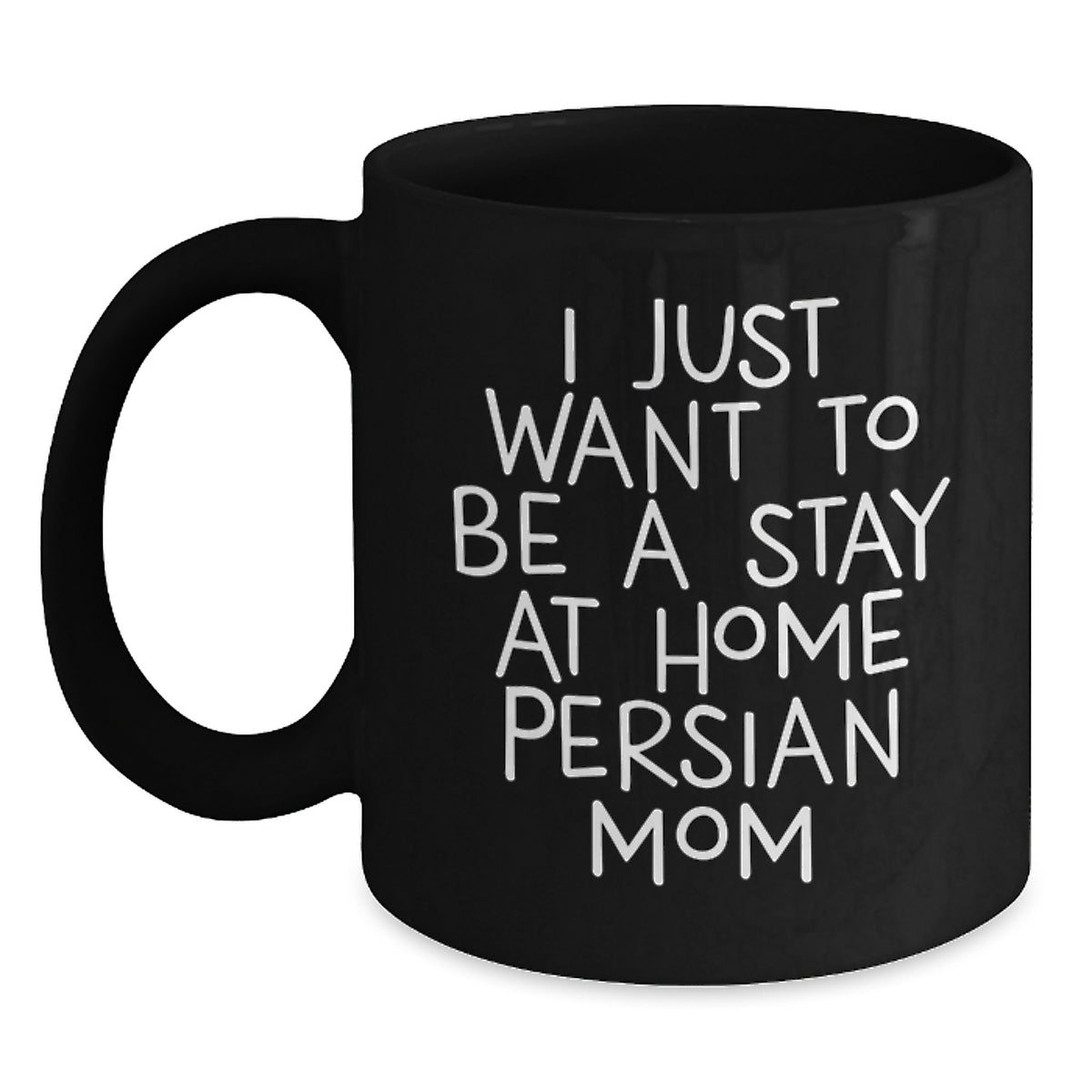 Funny Persian Cat Black Coffee Mug Gifts from Family for Stay at Home Mom - Main