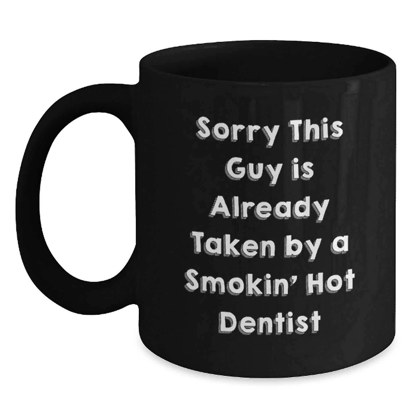 Funny Dentist Gifts for Men from Friends - Black Coffee Mug - Christmas Unique Gifts - Main