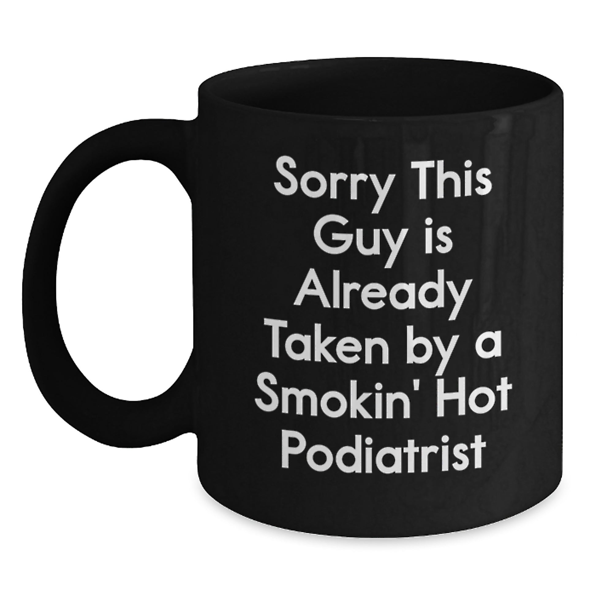 Funny Podiatrist Gifts from Men, Unique Black Coffee Mugs for Podiatrist Friends at Christmas - Main