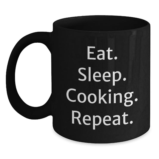 Funny Cooking Quote Black Coffee Mug Gifts from Men to Friends with Christmas Unique Love - Main