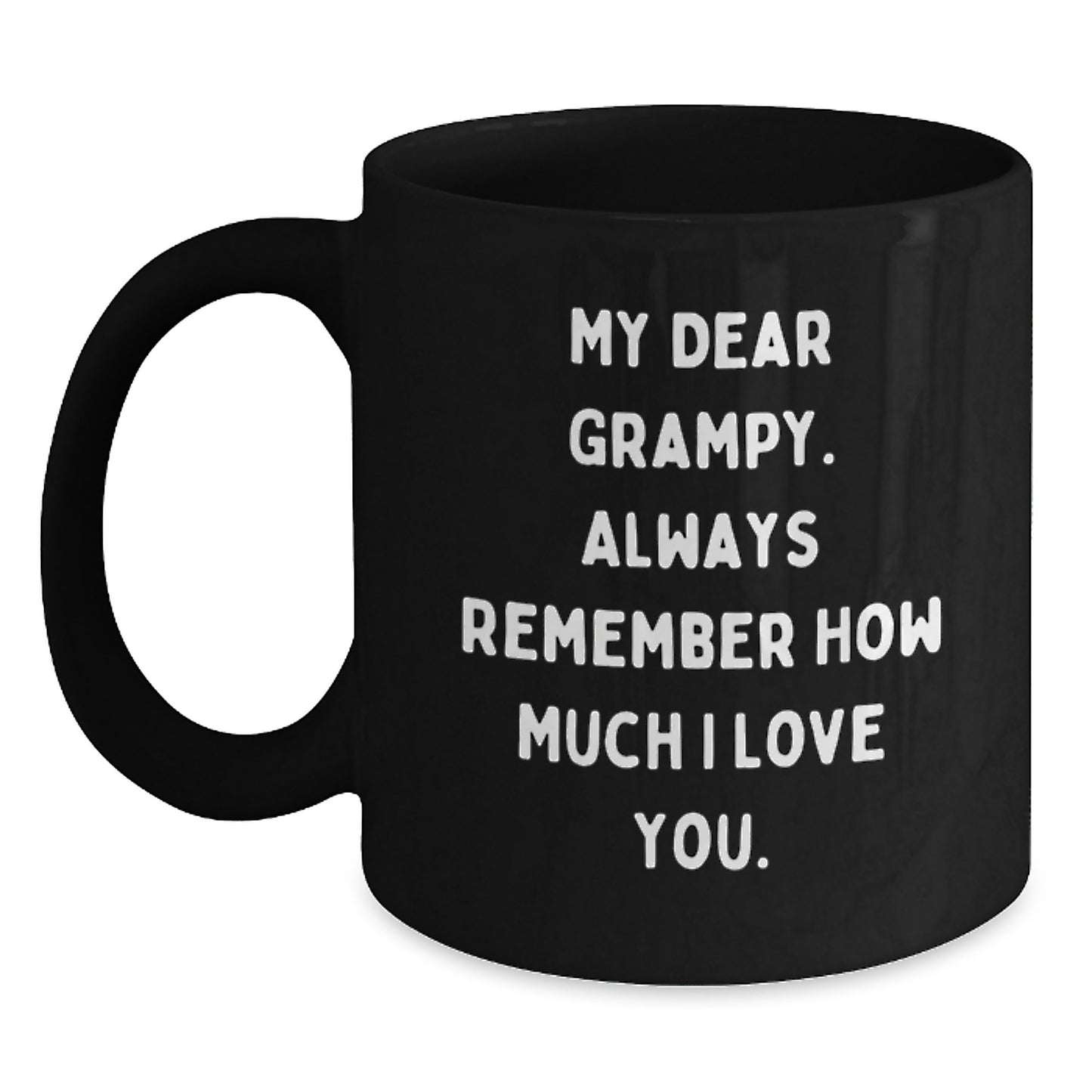 Funny Grampy Gifts from Family - Black Coffee Mug for Grampy - Main