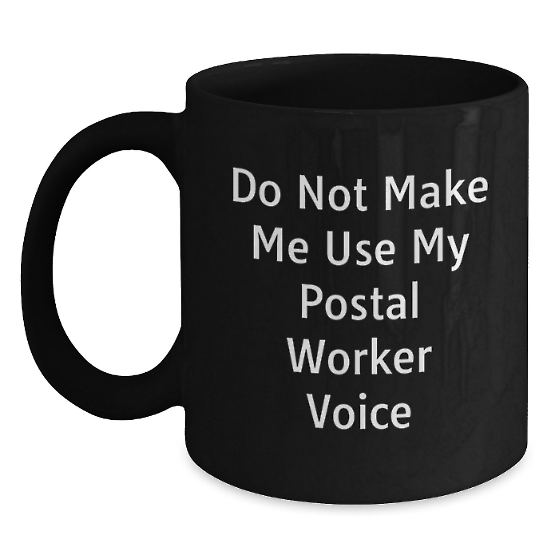 Birthday Gift Postal Worker Black Coffee Mug for Her Present - Main