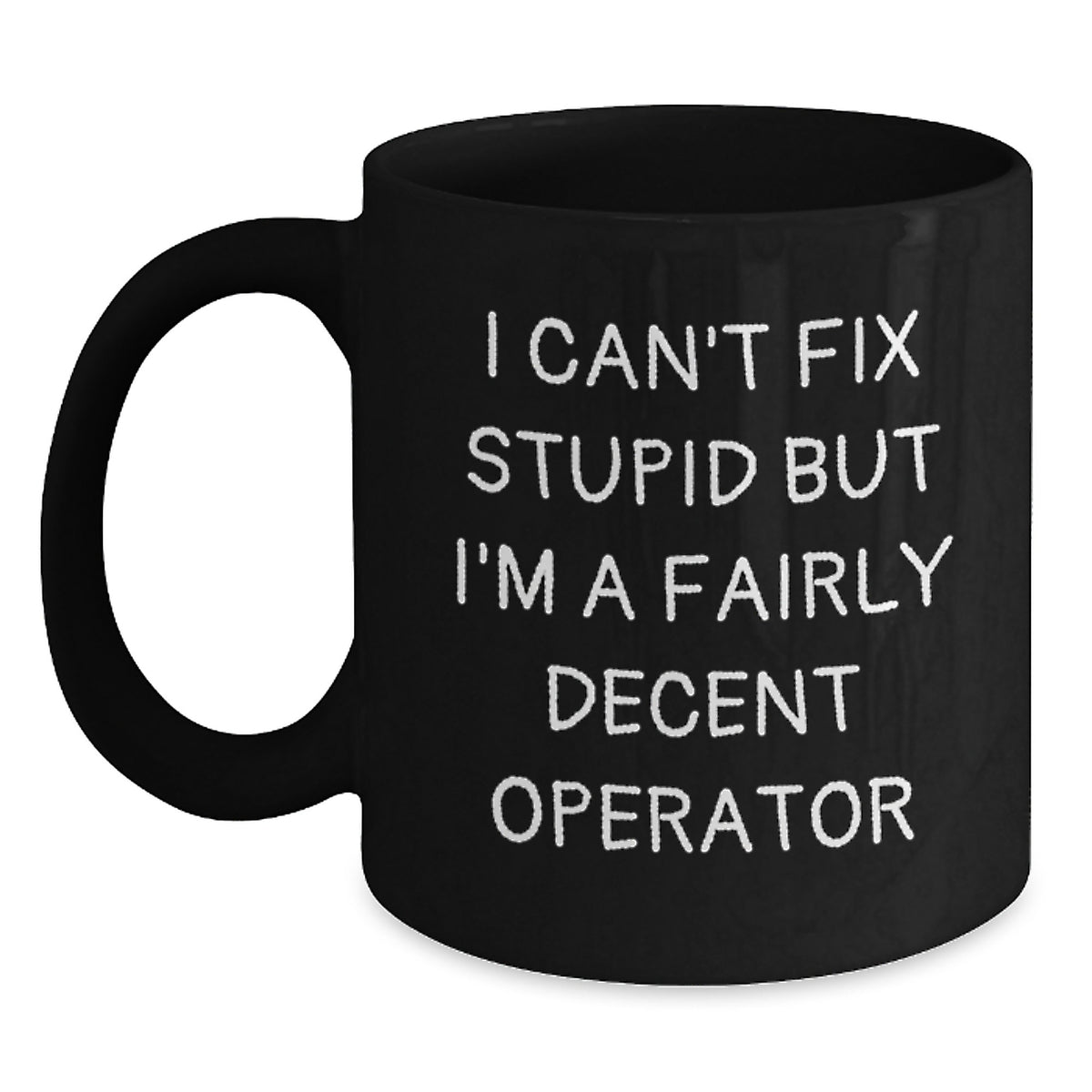 Operator Keepsake Premium Black Coffee Mug for Him Christmas Gift - Main