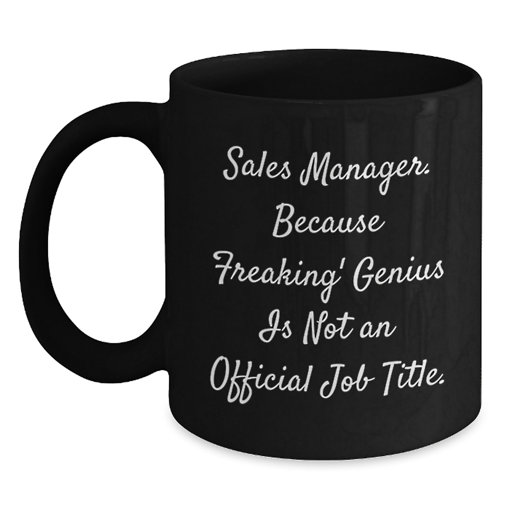 Funny 'Sales Manager' Black Coffee Mug Gifts from Friends for Christmas Morning - Main