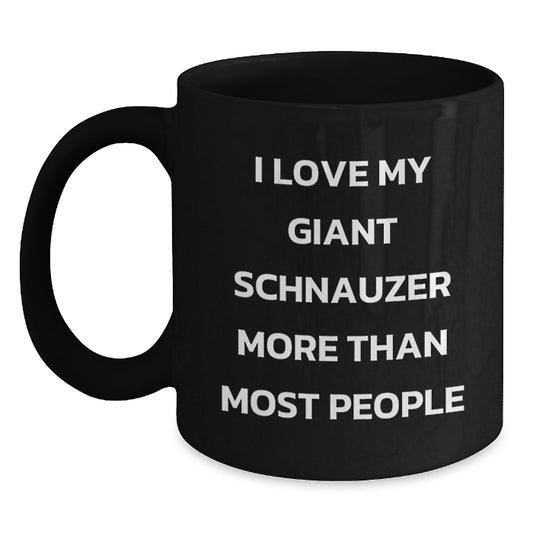 Giant Schnauzer Dog Lovers Funny Gifts from Men to Women, Valentine's Unique Black Coffee Mug for Giant Schnauzer Dog Owners - Main