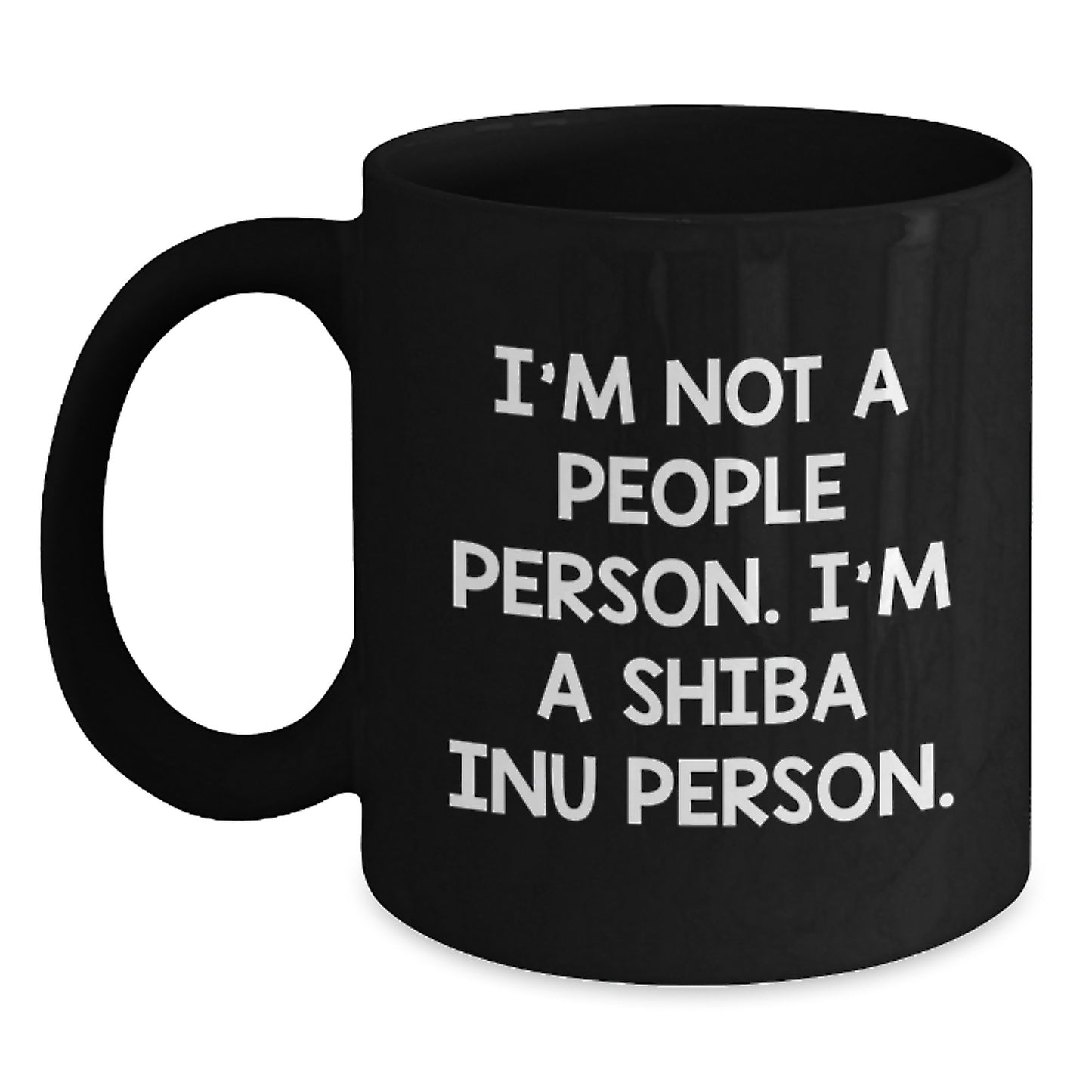 Funny Shiba Inu Dog Lover Black Coffee Mug Gifts from Friends on Valentine's - Main