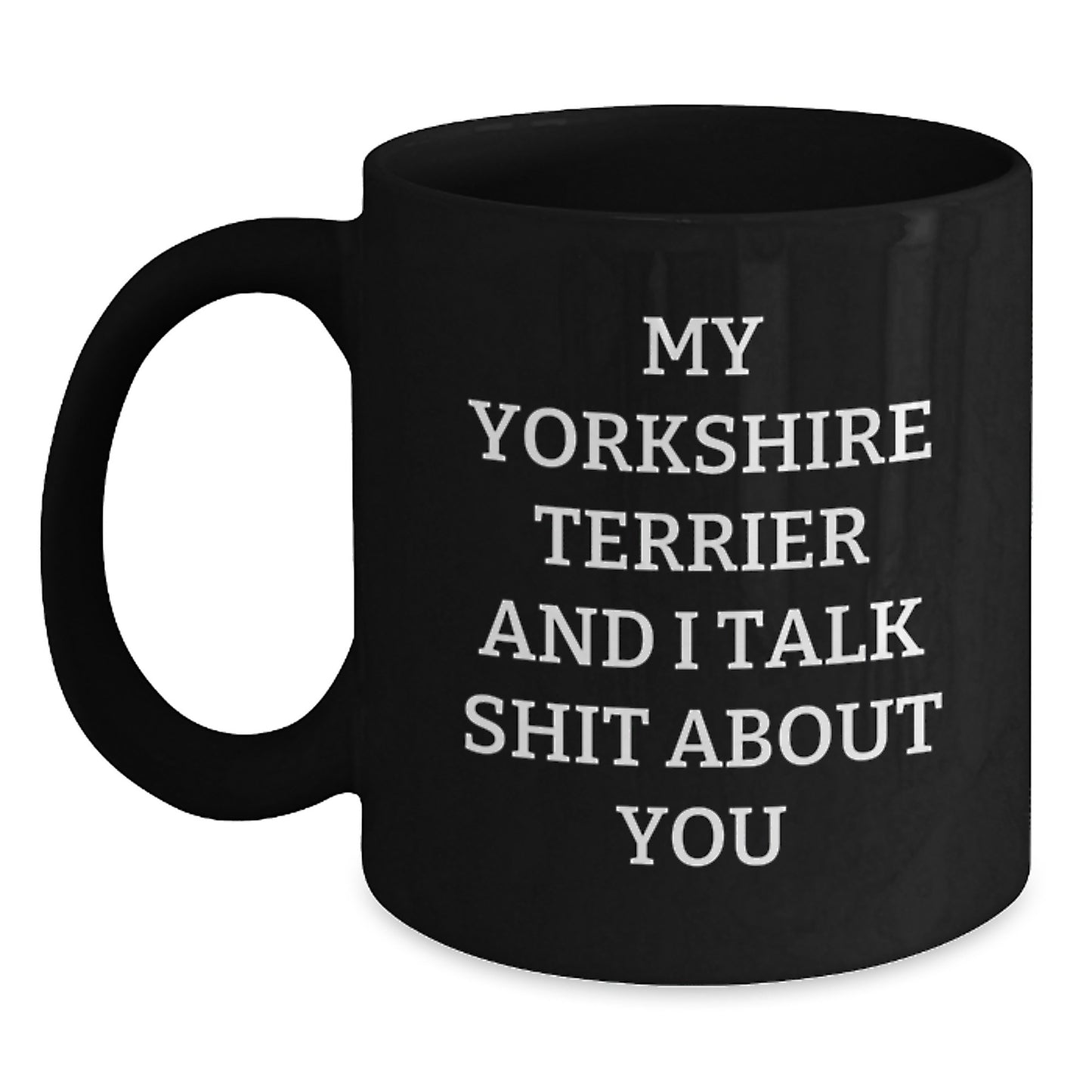 Yorkshire Terrier Keepsake Black Coffee Mug for Him Graduation Gift - Main